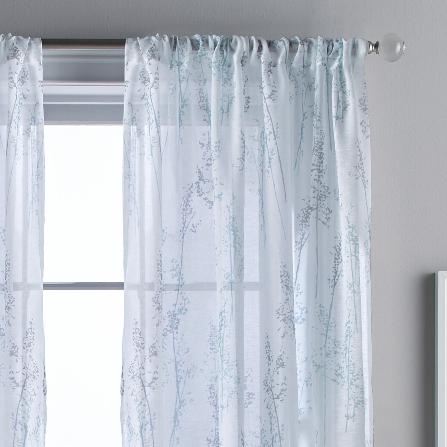 DKNY Whisper Window Curtain Panel Aqua
