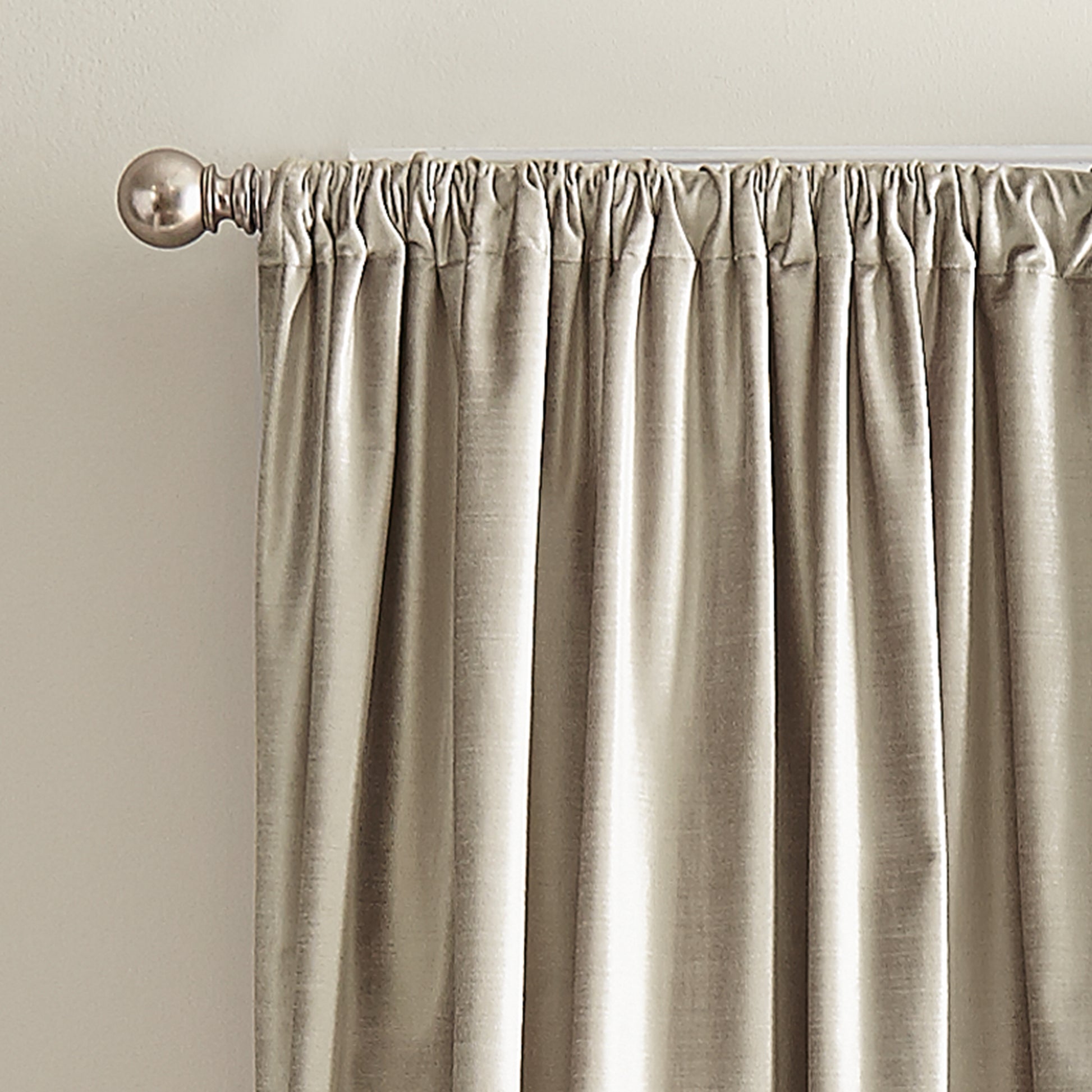DKNY Modern Knotted Velvet Window Curtain Panel Champagne