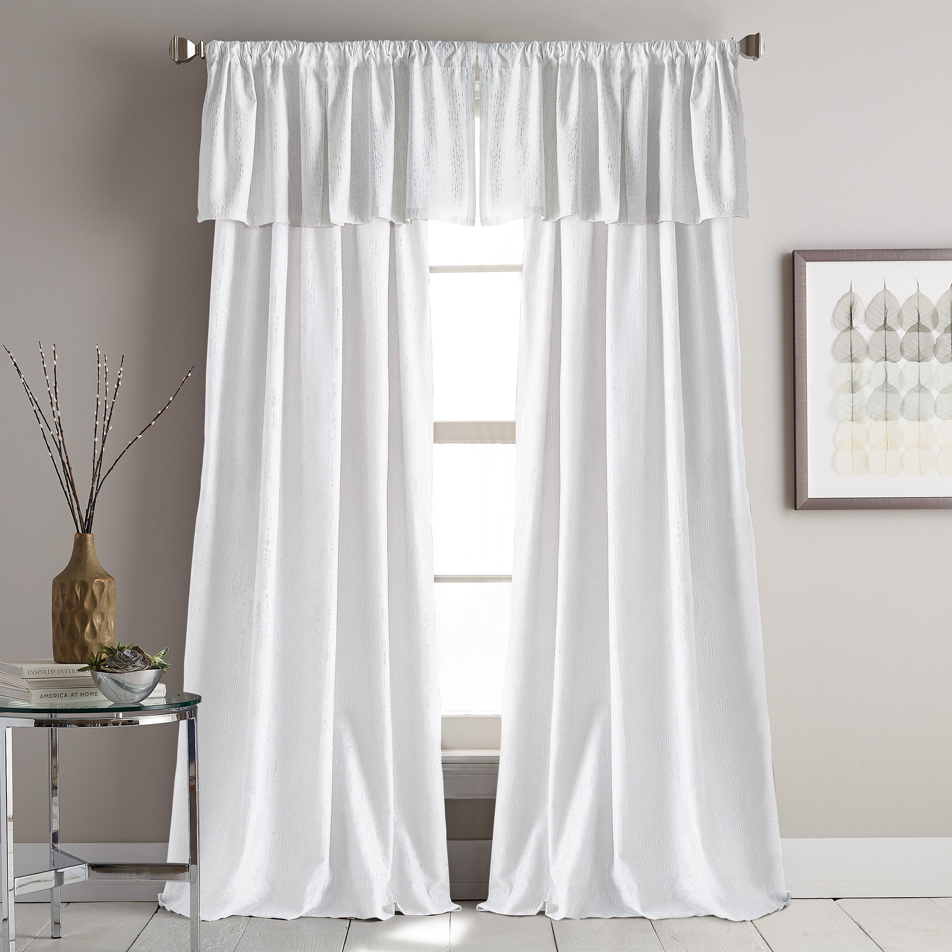 DKNY Urban Melody Window Valance Ivory