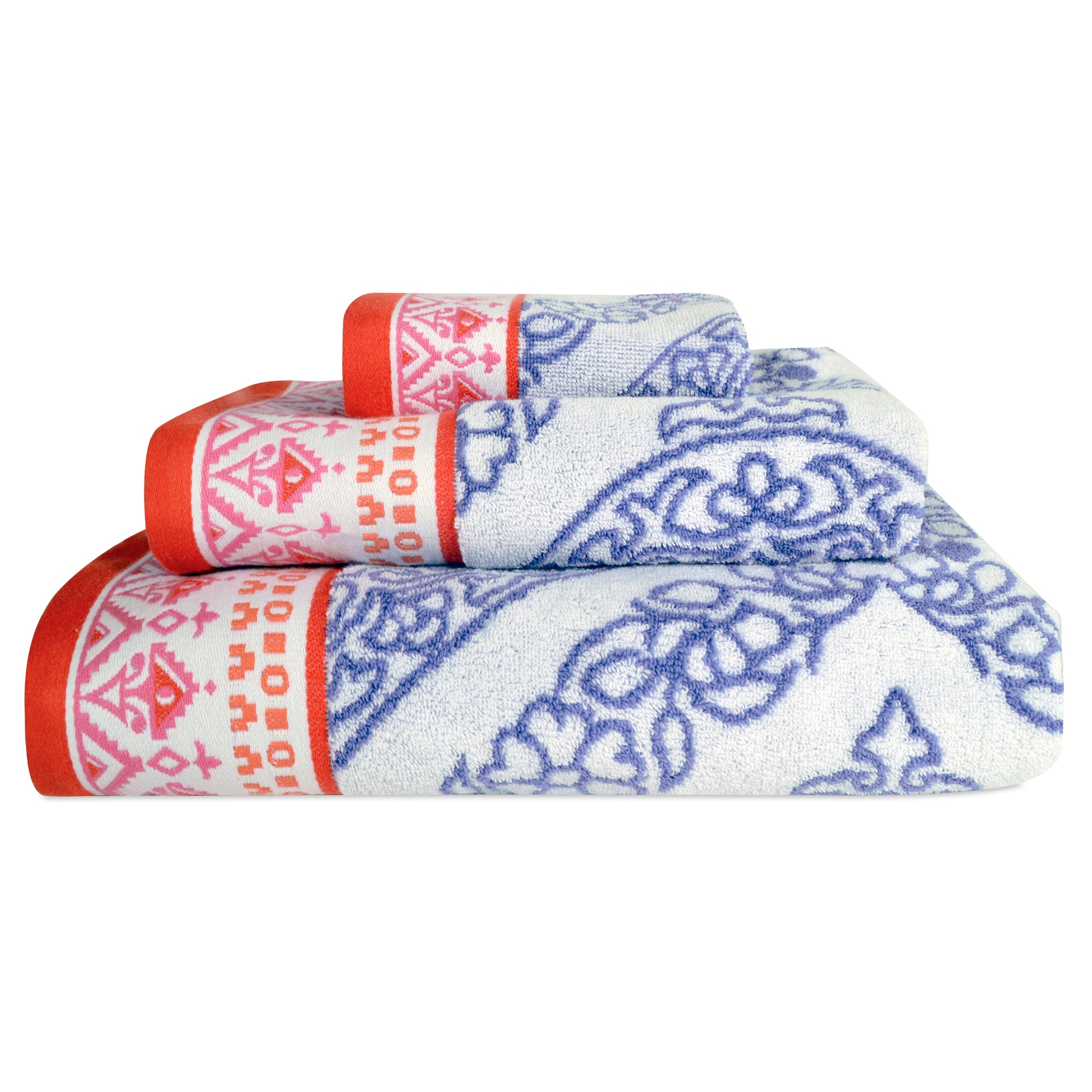 John Robshaw Mitta Periwinkle Towel Collection
