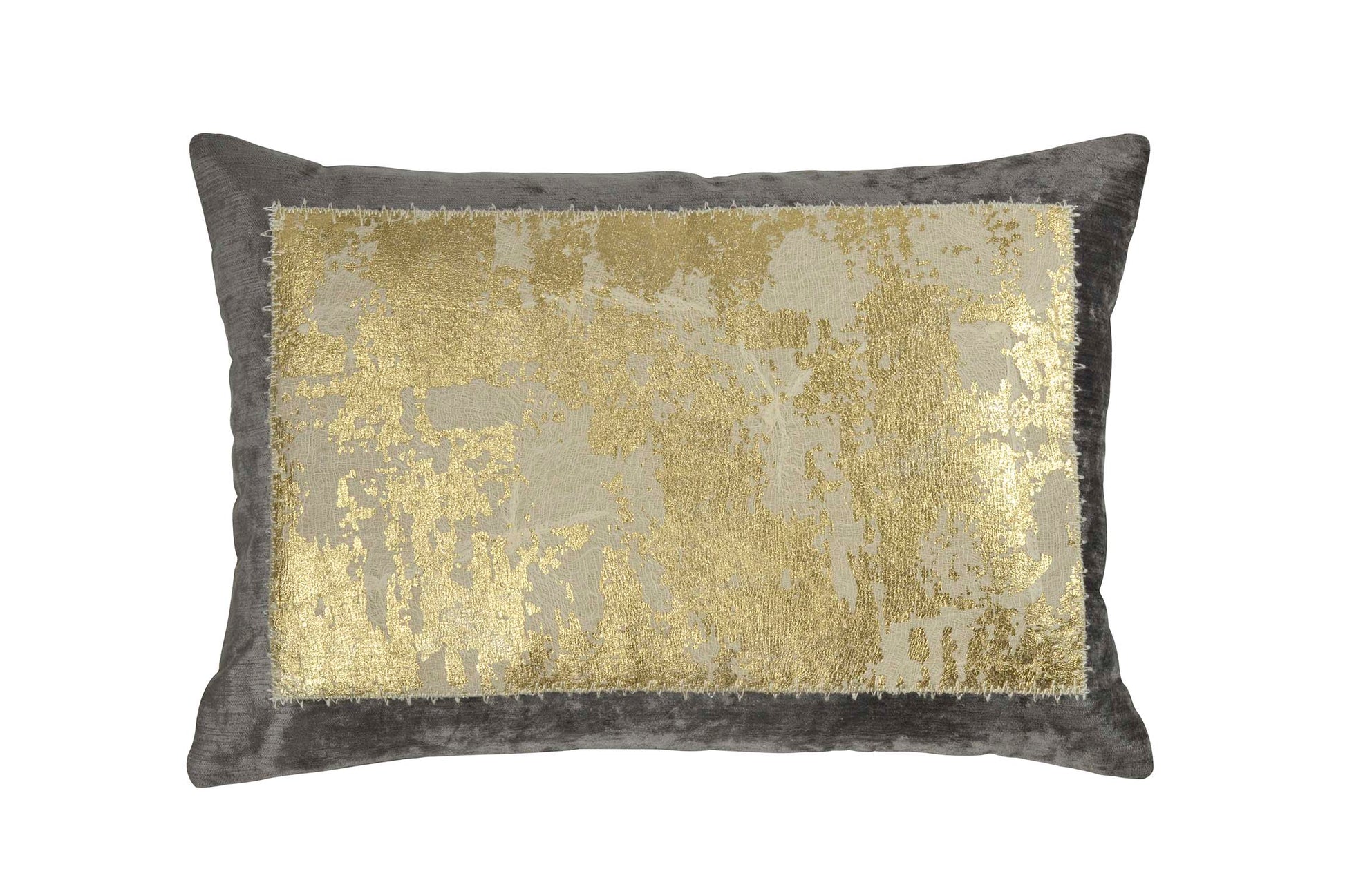 Michael Aram Distressed Metallic Lace Decorative Pillow