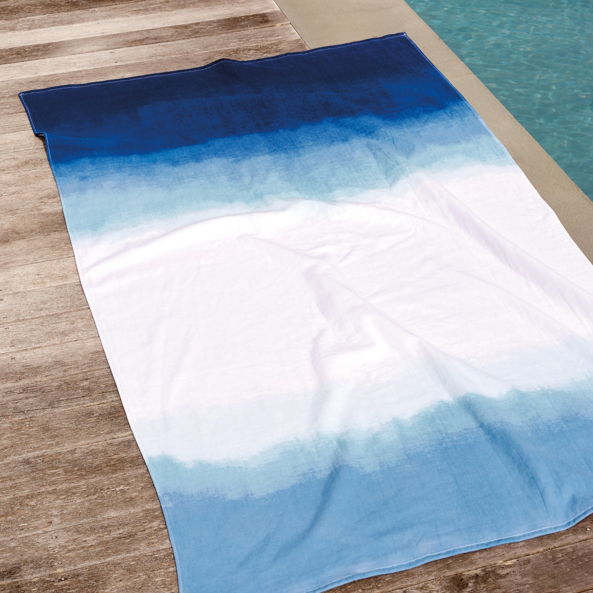Michael Aram Dip Dye Ombre Beach Towel Blue