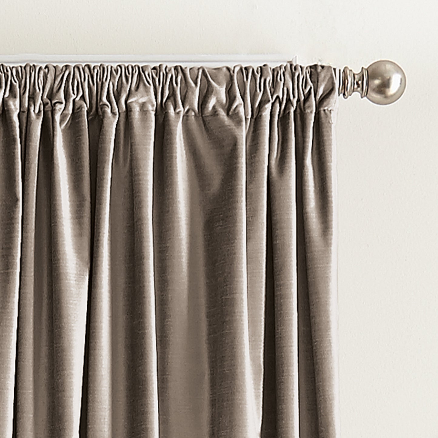 DKNY Modern Knotted Velvet Window Curtain Panel Mocha