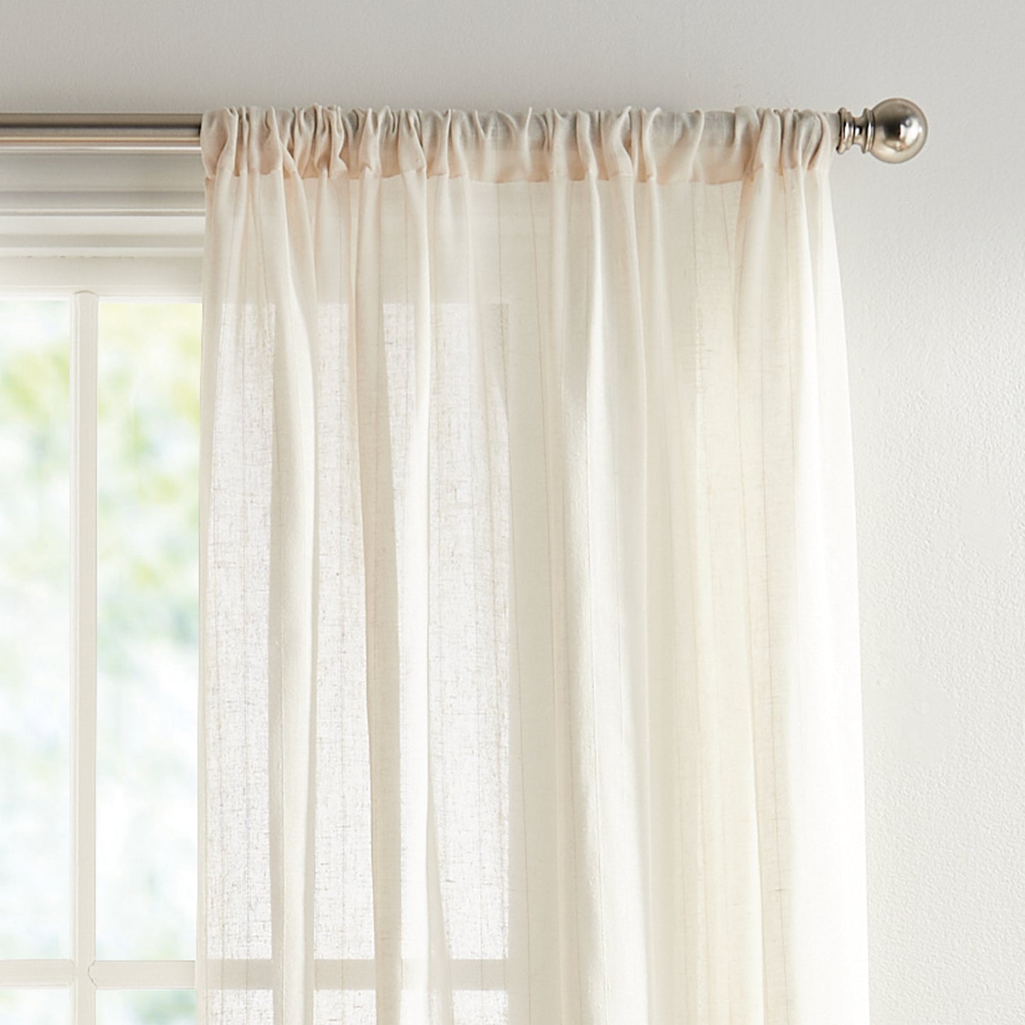 Tommy Hilfiger Pinstripe Sheer Curtain Panel Pair