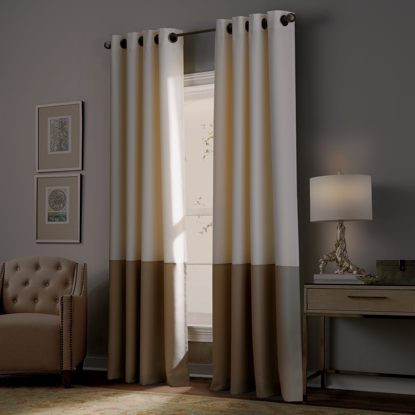 curtainworks kendall blackout curtain ivory beige