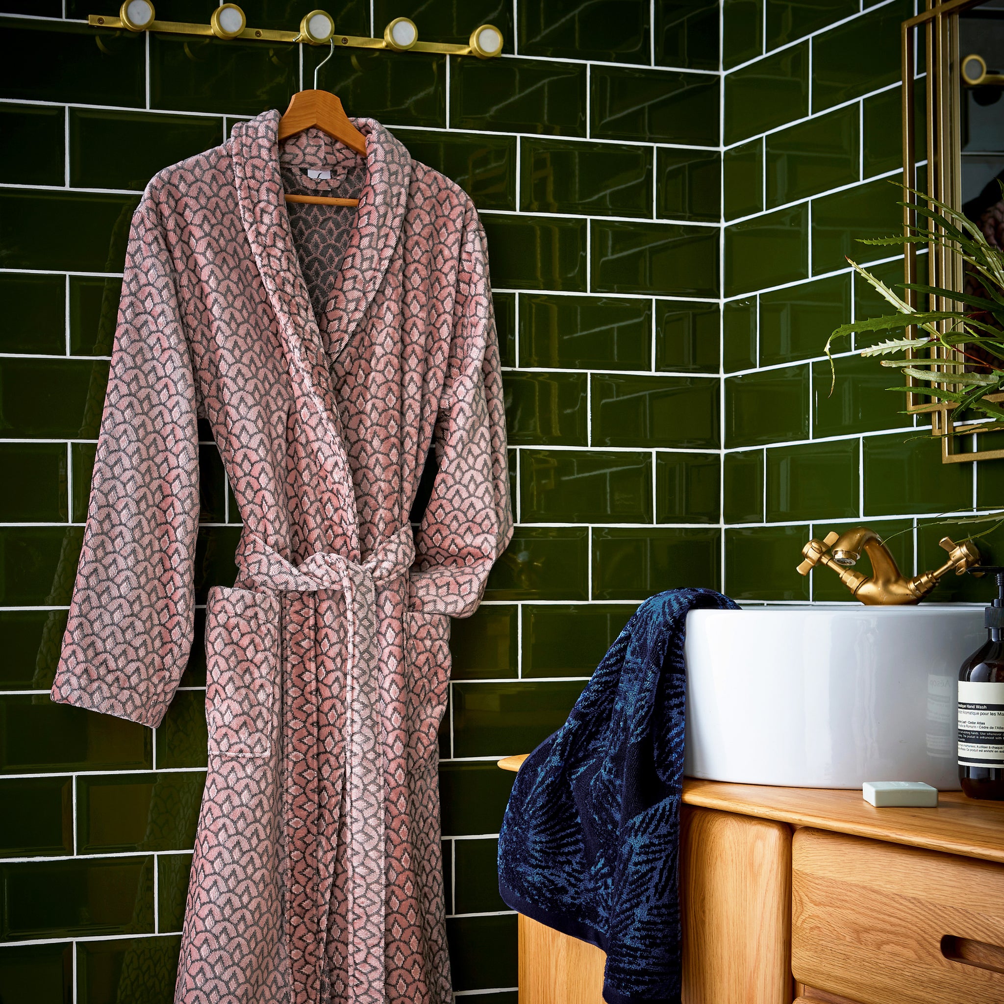 Ted Baker Wave Geo Bath Robe decoratd